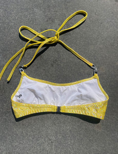 KARLI bikini top - lemon shimmer