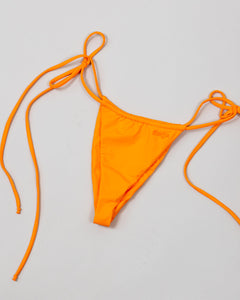 ruching bikini bottom orange